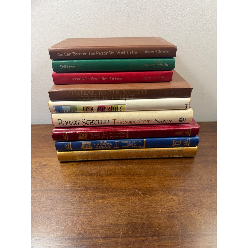 Robert H Schuller Book Lot 9 Hardcover Possibility Thinking Be Happy Attitudes